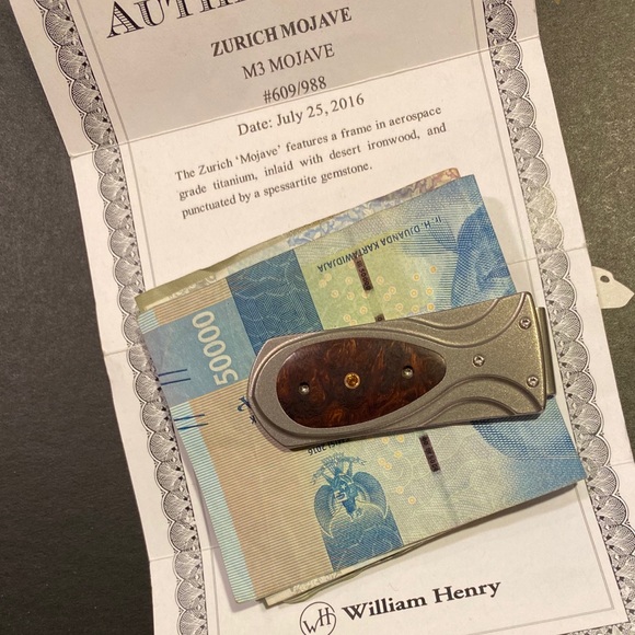 William Henry money clip -  Zurich Mojave - Picture 8 of 8